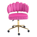 Coolmore Velvet Home Office Desk Chair, Modern Cute Computer Chair, Wheels Swivel Height Adjustable Swivel Task Chair For Home Office Rose Red Velvet Rose Red Primary Living Space Foam Velvet