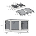 Homcom 32 Gal Stackable Storage Bins With Lids, 3 Packs Collapsible Closet Organizers And Storage, Plastic Drawer Storage Container On Wheels With 5 Sided Access, Doors For Blankets, White White