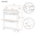 Shoe Cabinet With 2 Flip Drawers, 2 Slide Drawers And 1 Shelf, Modern Free Standing Shoe Rack For Heels,Sneakers, Slippers,Shoe Storage Cabinet For Entryway, Hallway, Living Room, Black Black Mdf