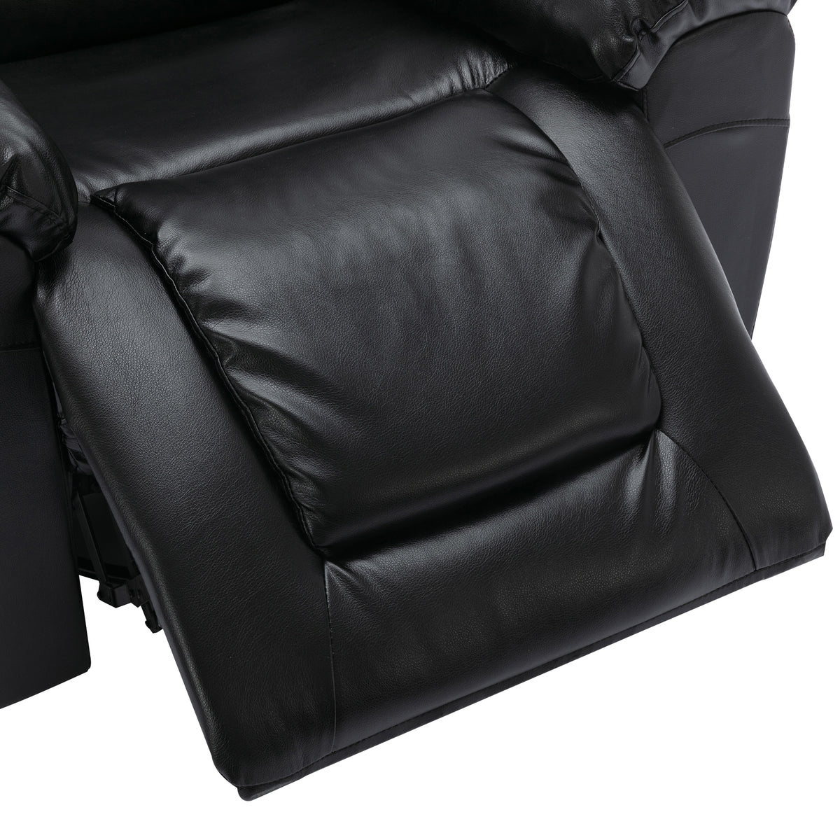 Home Theater Recliner Set Manual Recliner Chair With Wide Armrest, Two Built In Cup Holders For Living Room,Bedroom, Black Old Sku:Sg000760Aab Black Foam Pu Leather