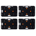 4Pcs Moving Dolly, Heavy Duty Furniture Rolling Mover, Interlocking Moving Dolly With 4 Wheels For Couch Boxes Heavy Items, 23.6 X 15.7 Inch 330 Lbs Capacity Each Count Black Plastic