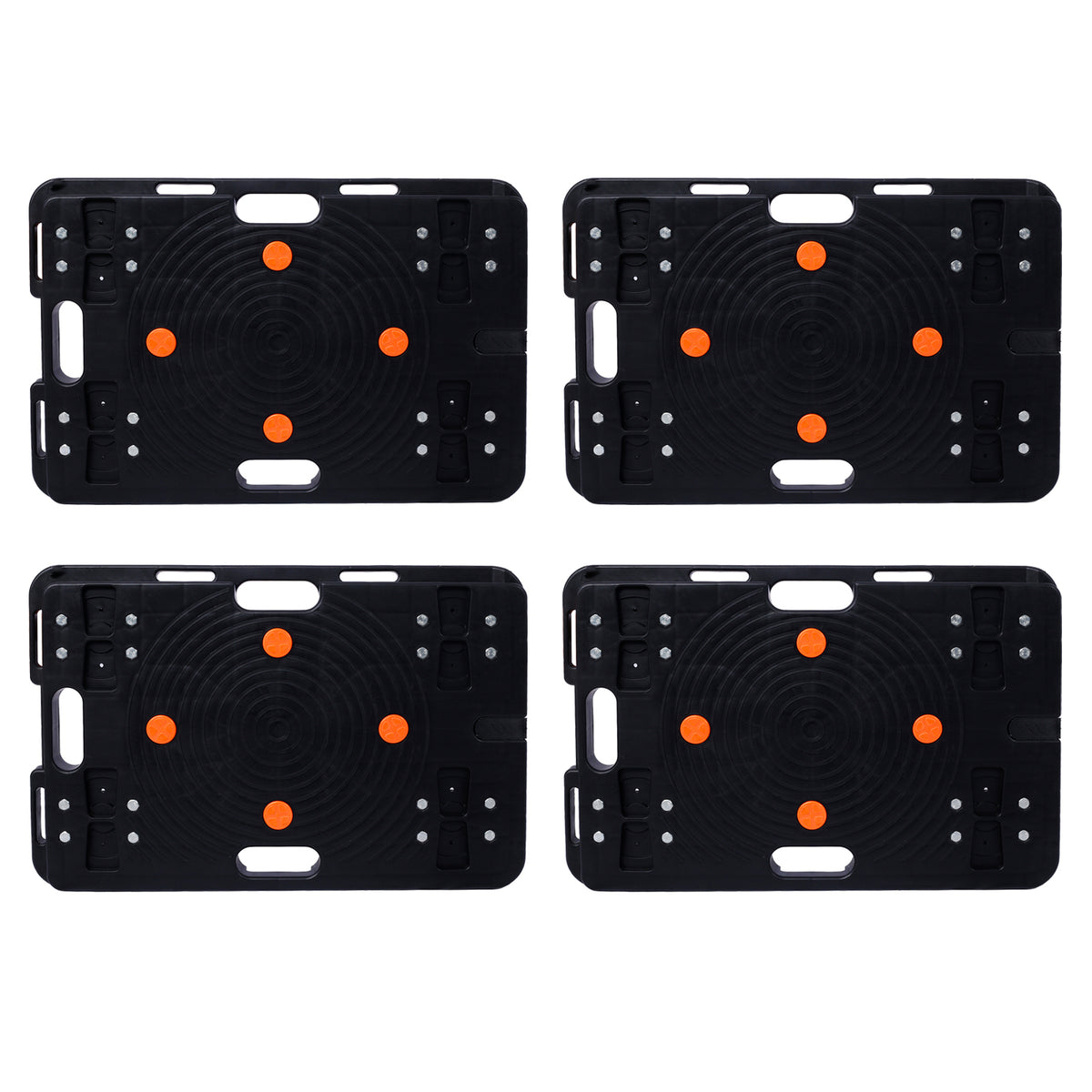 4Pcs Moving Dolly, Heavy Duty Furniture Rolling Mover, Interlocking Moving Dolly With 4 Wheels For Couch Boxes Heavy Items, 23.6 X 15.7 Inch 330 Lbs Capacity Each Count Black Plastic