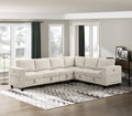 Modern Living Room Furniture Beige Armless Chair With Storage Corduroy Fabric Upholstery 1Pc Modular Armless Chair Beige Primary Living Space Contemporary,Modern Solid Wood
