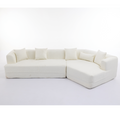 And Upgraded Extended Edition Modular Sofamodern Minimalist Style Sofa, Upholsteredfree Combination, Round Fiber Fabric, Anti Wrinkle Fabric,Dimension Exten, Creamy White Creamy White Polyester Primary Living Space Medium Soft Tight Back Modern Flared