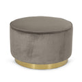 Swivel Ottoman Grey Altay Velvet