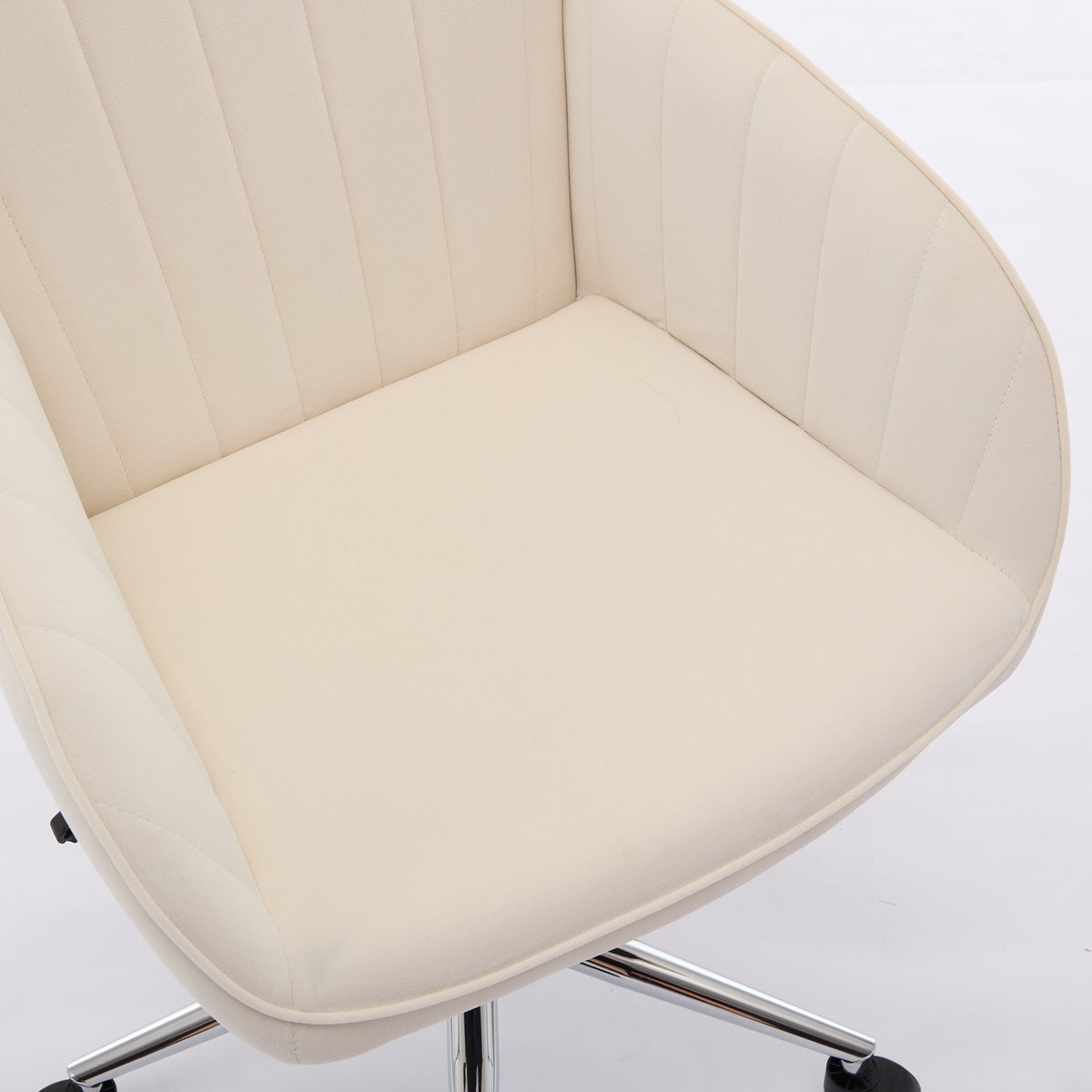 Ty Office Chair Beige Velvet