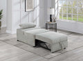 Contemporary Sleeper Sofa Chair Pillow Plush Tufted Seat 1Pc Convertible Sofa Ash Color Wide Welt Corduroy Natural Ash Corduroy Wood Primary Living Space Pillow Back Contemporary,Modern,Transitional