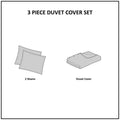 3 Piece Cotton Jacquard Duvet Cover Set Queen Ivory Cotton