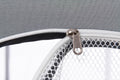 Fabric Baby Playpen, Baby Fence Play Area With Anti Slip Base Gray Fabric Metal