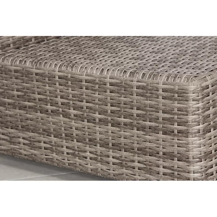 Stylish Rattan Wicker Fully Assembled 3 Person Seating Group With Plush Cushions Perfect For Outdoor Relaxation Grey,Grey Mix Wicker