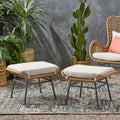Montana Ottoman Beige Brown Iron Plastic