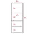 Milwaukee Medicine Cabinet, Two Shelves, Single Door Cabinet, Two Interior Shelves Beige 1 4 Bathroom Wall Mounted Modern Mdf Engineered Wood