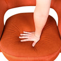 Modern Luxury Swivel Accent Chair 1Pc Orange Velvet Upholstery Solid Wood Stylish Home Furniture Orange Primary Living Space Luxury,Modern Plywood,Solid Wood