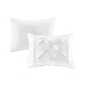 7 Piece Tufted Comforter Set White Cal King California King White Polyester