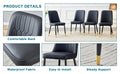 Table And Chair Set.This Modern Dining Table With Mdf Marbled Design Gives You A Luxurious And Elegant Feel.Paired With Multiple Chairs With Pu Artificial Leather Backrest Cushions And Black Legs. Black Seats 4 Mdf