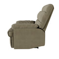 The Granada Recliner In Sage Gray Gray,Sage Manual Handle Wood Handle Microsuede,Polyester