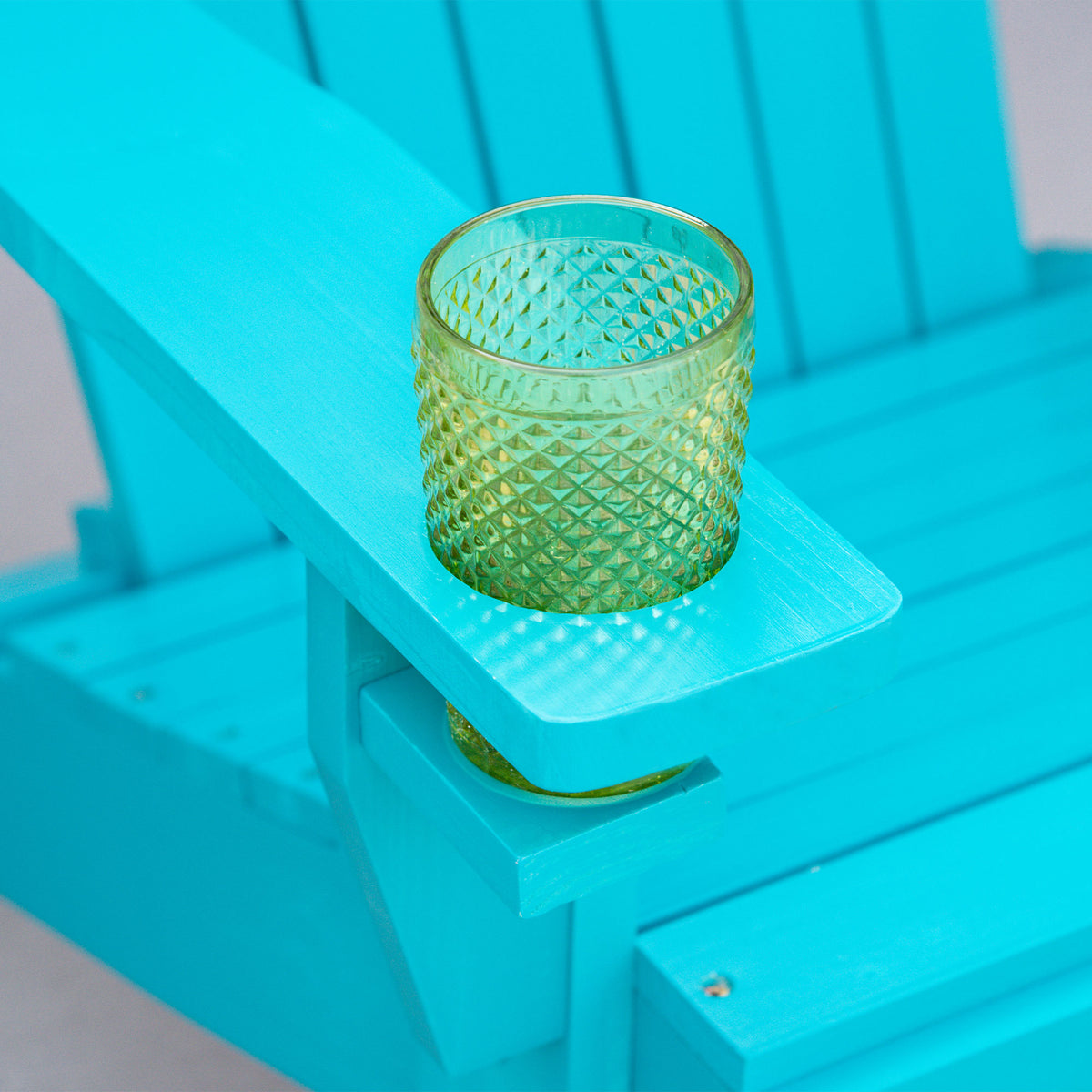 Outsunny Wooden Adirondack Chair, Outdoor Patio Lawn Chair With Cup Holder, Weather Resistant Lawn Furniture, Classic Lounge For Deck, Garden, Backyard, Fire Pit, Sky Blue Blue Wood