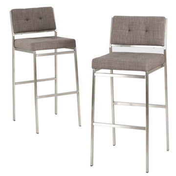 Barstool Light Grey Fabric