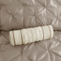 7 Piece Tufted Comforter Set Taupe Cal King California King Taupe Polyester