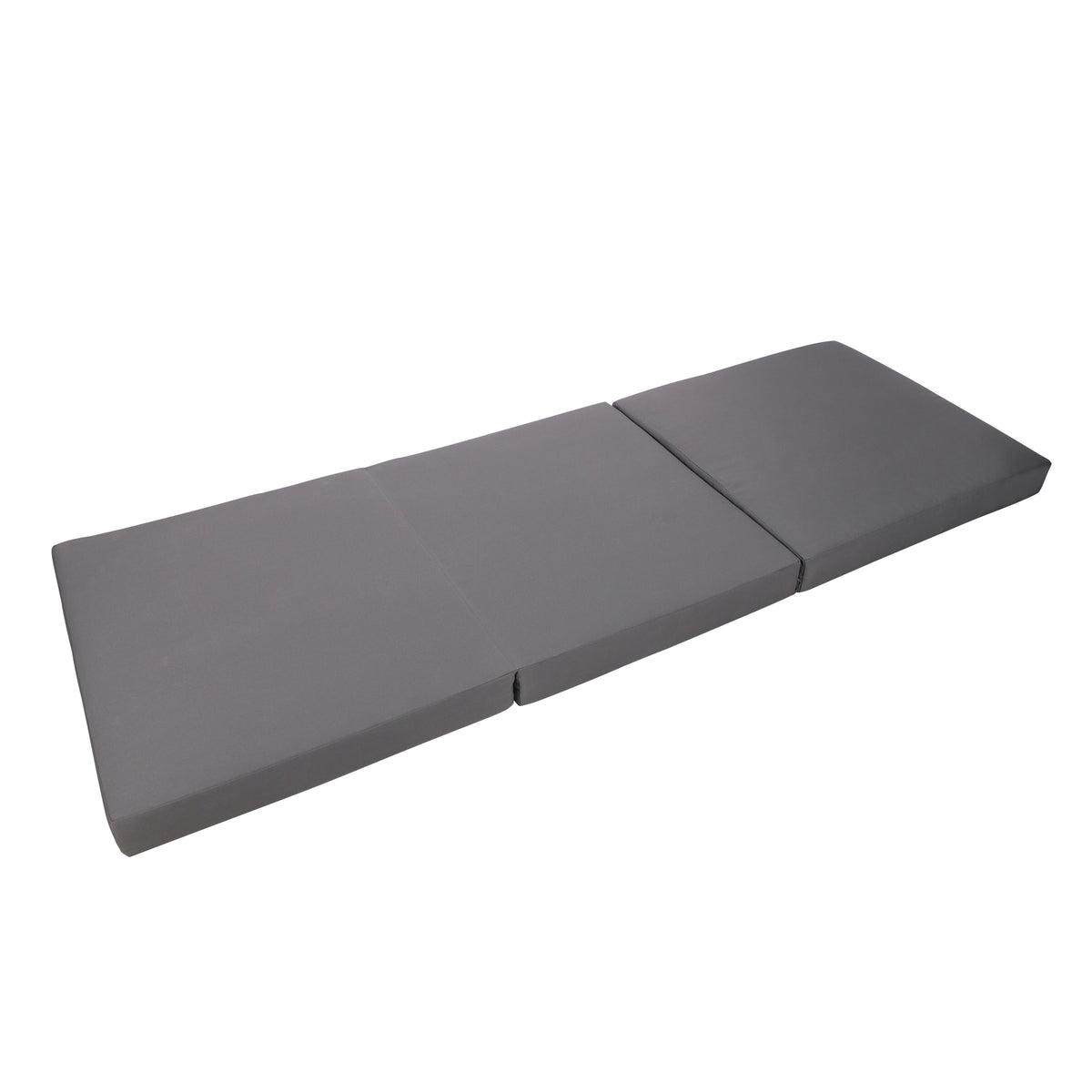 Gray Broadway Ian Chaise Lounge Cushion Triple Folds Gray Waterproof Fabric