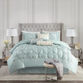 7 Piece Tufted Comforter Set Seafoam Cal King California King Seafoam Polyester