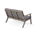 Temecula Outdoor Acacia Wood 4 Seater Chat Set Loveseat&Coffee Table&2 Club Chairs Gray Finish Dark Gray Cushion Yes Complete Patio Set Gray Seats 4 Weather Resistant Frame Water Resistant Cushion Garden & Outdoor Complete Patio Sets Acacia Wood
