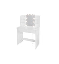 Makeup Vanity Desk With Led Lighted Mirror ,Dressing Table Set With 2 Large Drawers 10 Led Light ,White Color White Primary Living Space Modern Particle Board