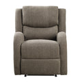 Modern Living Room Furniture 1Pc Power Reclining Chair Brown Chenille Upholstery Plush Seating Solid Wood Frame Brown Primary Living Space Modern Plywood,Solid Wood