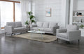 Light Grey Accent Chair With Metal Leg Light Grey Primary Living Space Wood Fabric
