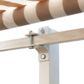 Outsunny 13' X 8' Retractable Awning, Patio Awnings, Sunshade Shelter W Manual Crank Handle, Uv & Water Resistant Fabric And Aluminum Frame For Deck, Balcony, Yard, Beige Stripes Multicolor Aluminum