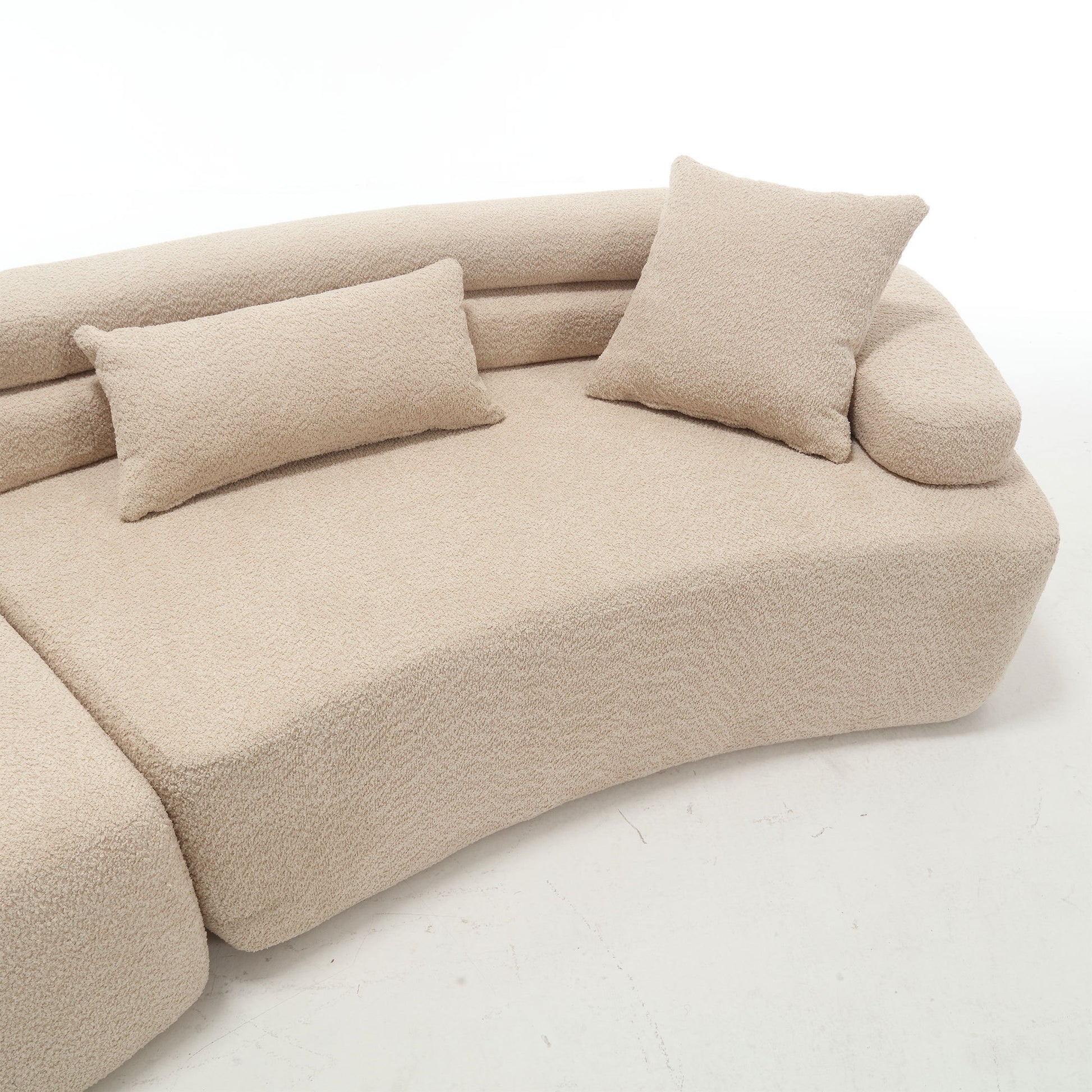 Unique Modeling Design,Upholstered Indoor Furniture,Foam Filled Sleeper Sofa Bed For Living Room,Bedroom,3 Colors Khaki Primary Living Space Modern Foam Polyester 4 Seat