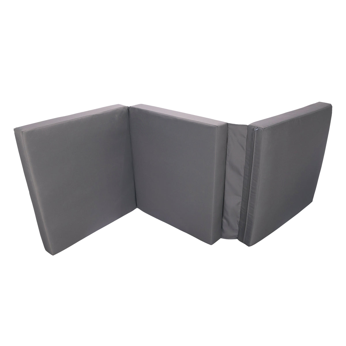 Gray Broadway Ian Chaise Lounge Cushion Triple Folds Gray Waterproof Fabric