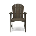 Outdoor Weather Resistant Acacia Wood Adirondack Dining Chairs Set Of 2 , Grey Finish Grey Acacia Wood
