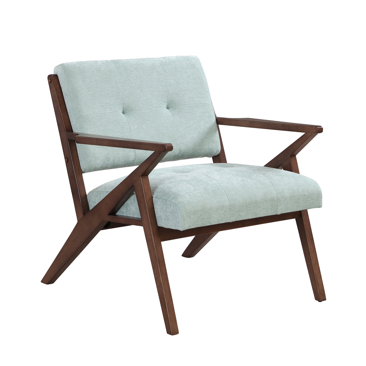Scandi Comfort Lounge Chair Green Solid Wood Mdf
