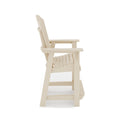 Adirondack Style Counter Chair Stylish Hdpe Poly Lumber For Dining, Patio, And Garden Comfort No Dining Set Beige Weather Resistant Frame American Traditional Hdpe Hdpe