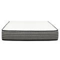 Premium 12 In. Full Size Pocket Coil Hybrid Mattress, Plush Gel Memory Foam Mattress, White Gray Grey White Bedroom Contemporary,Modern Memory Foam Polyester Full