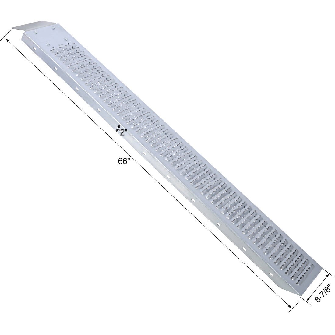 66" L Loading Ramps, 960Lbs Capacity Loading Ramps For Pickup Trucks, Steel Motorcycle Ramp, Dirt Bike Ramp For Truck, Lawn Mower, Snowblower, Atv, Quad, Pack Of 2 Silver Steel