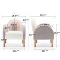 Accent Chair Sofa, Toddler Fabric With Solid Wooden Frame,Rainbow Design Multicolor Polyester Blend