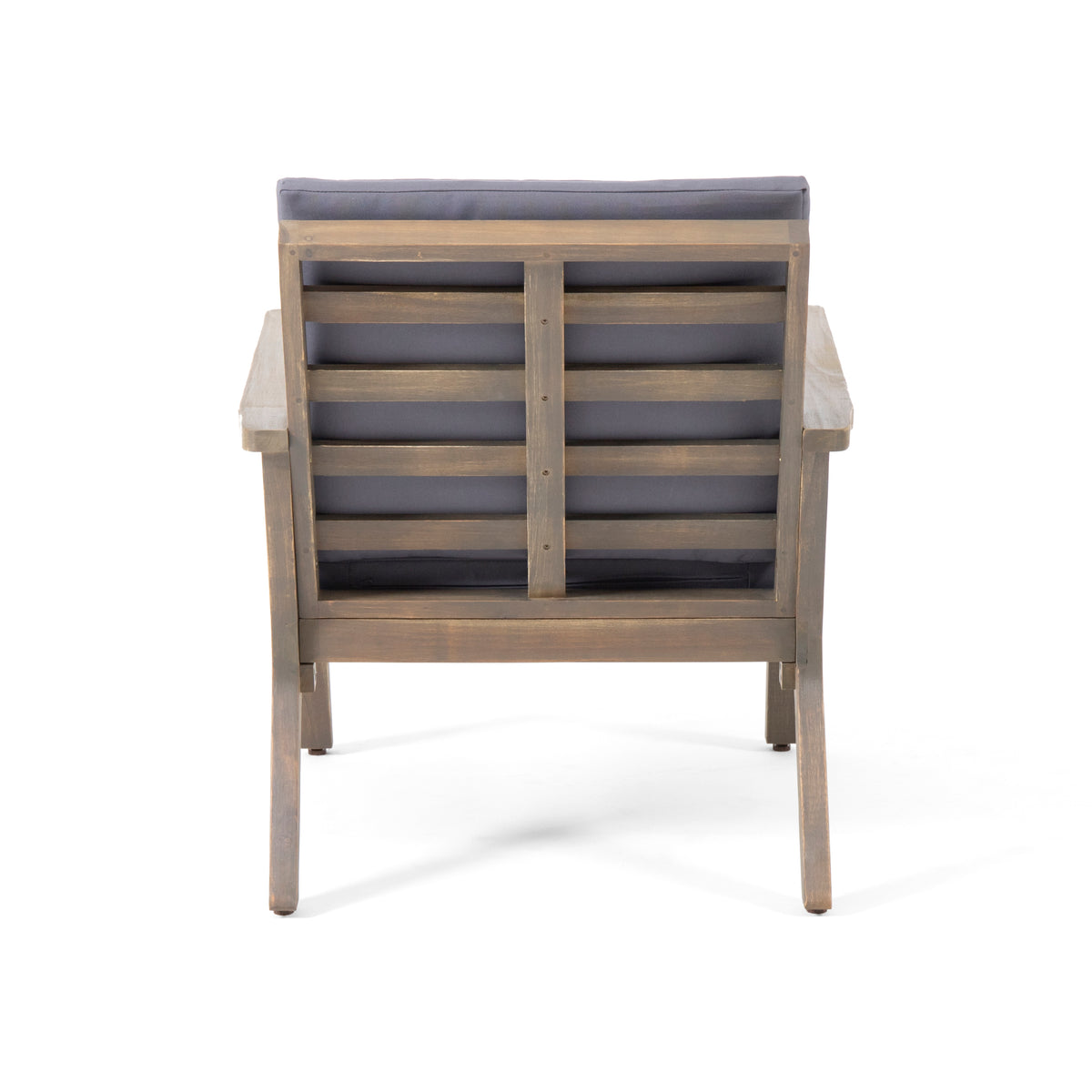 Temecula Club Chair Dark Grey Acacia Wood