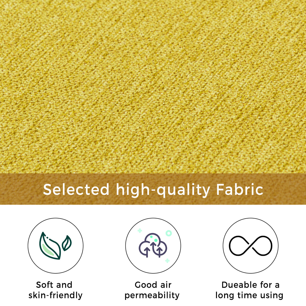 Video 65" Mid Century Modern Linen Fabric Corner Lounge Chair, Upholstered Indoor Chaise Lounge,Sleeper Sofa Bed,Leisure Sofa Recliner For Bedroom,Office,Small Living Room & Apartment,3 Colors Yellow Fabric Fabric