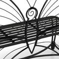 Butterfly Cast Metal Garden Bench, Outdoor Bench Patio Seat, Park Bench Outdoor Seating For Garden, Yard, Park, Entryway Black Garden & Outdoor 2 Person Seating Group Metal