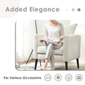 Barrel Chair, Chenille Accent Chair, Fabric Armchair Club Chair,Upholstered Arm Chair With Solid Wood Legs,Waist Pillow,Padded Single Chair For Living Room Bedroom Study Waiting Room,Beige Beige Light Brown Primary Living Space Modern Rubberwood Foam