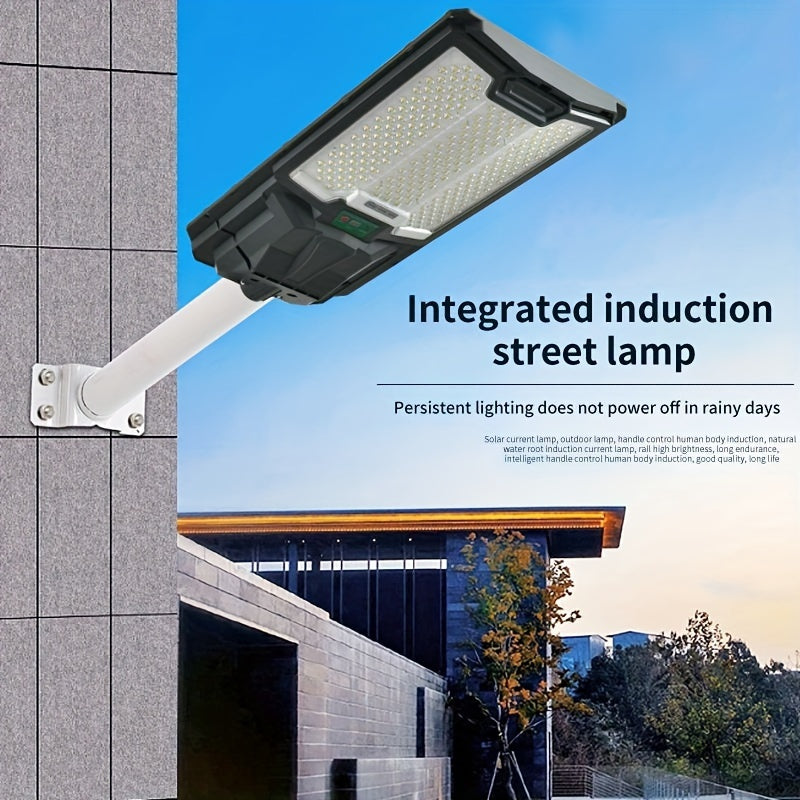 Solar Street Lights Outdoor, Parking Lot Lights With 66Pcs Led Beadsip65 Waterproof Solar Flood Lights, Dusk To Dawn Solar Lights For Garden, Street Side Road,Courtyard Villa,City Square Black White Modern,Sporty,Vintage Metal