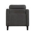 Gray Polished Microfiber Upholstered 1Pc Chair Button Tufted Contoured Arms Solid Wood Frame Casual Living Room Furniture Gray Primary Living Space Traditional,Transitional Solid Wood