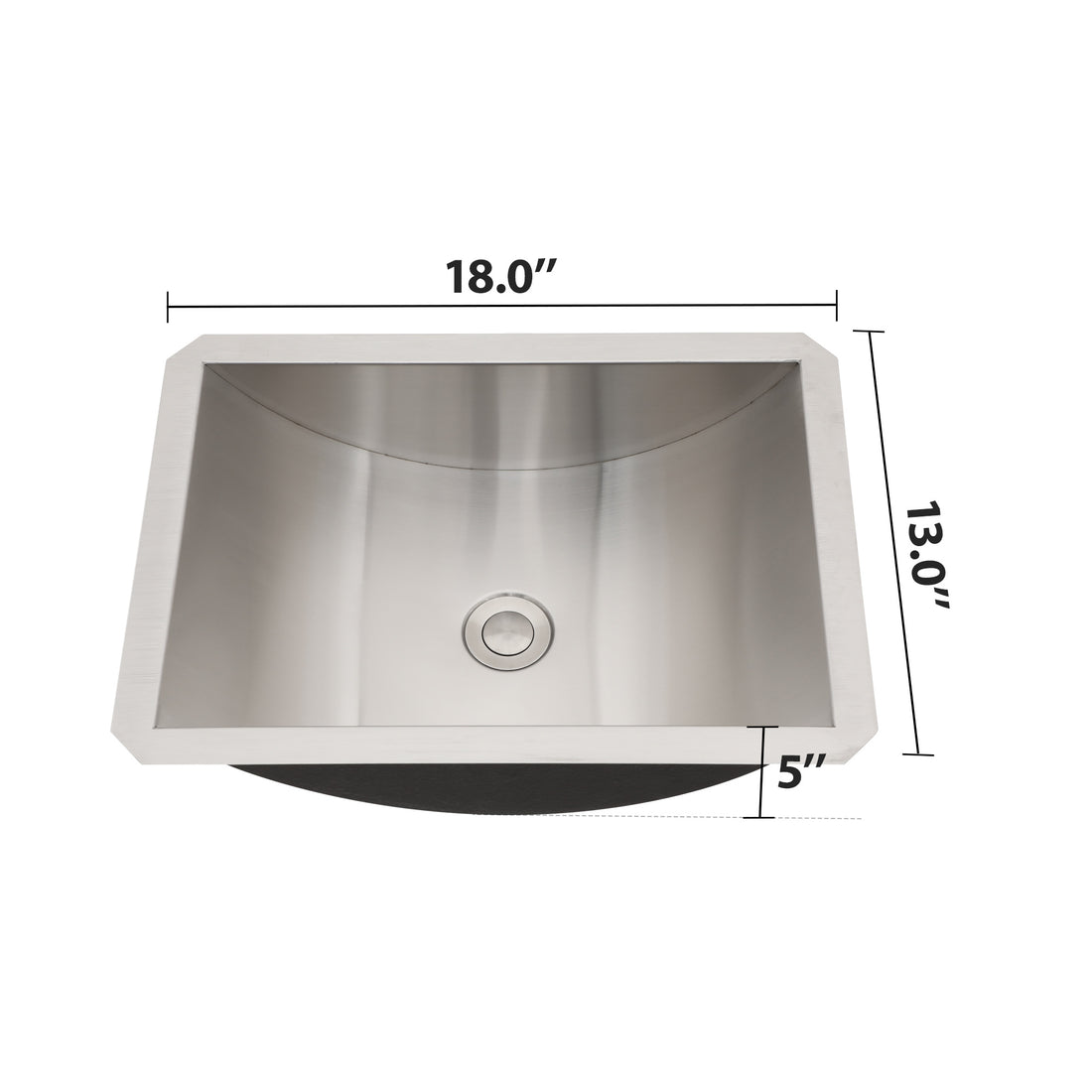 18"X13" Brushed Nickel Stainless Steel Undermount Bathroom Sink With Pop Up Drain Brushed Nickel Stainless Steel