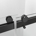68 72 In. W X 76 In. H Double Sliding Frameless Soft Close Shower Door With Premium 3 8 Inch 10Mm Thick Tampered Glass And Easy Cleaning Coating, Stainless Steel In Matte Black 22D02 72Mb Matte