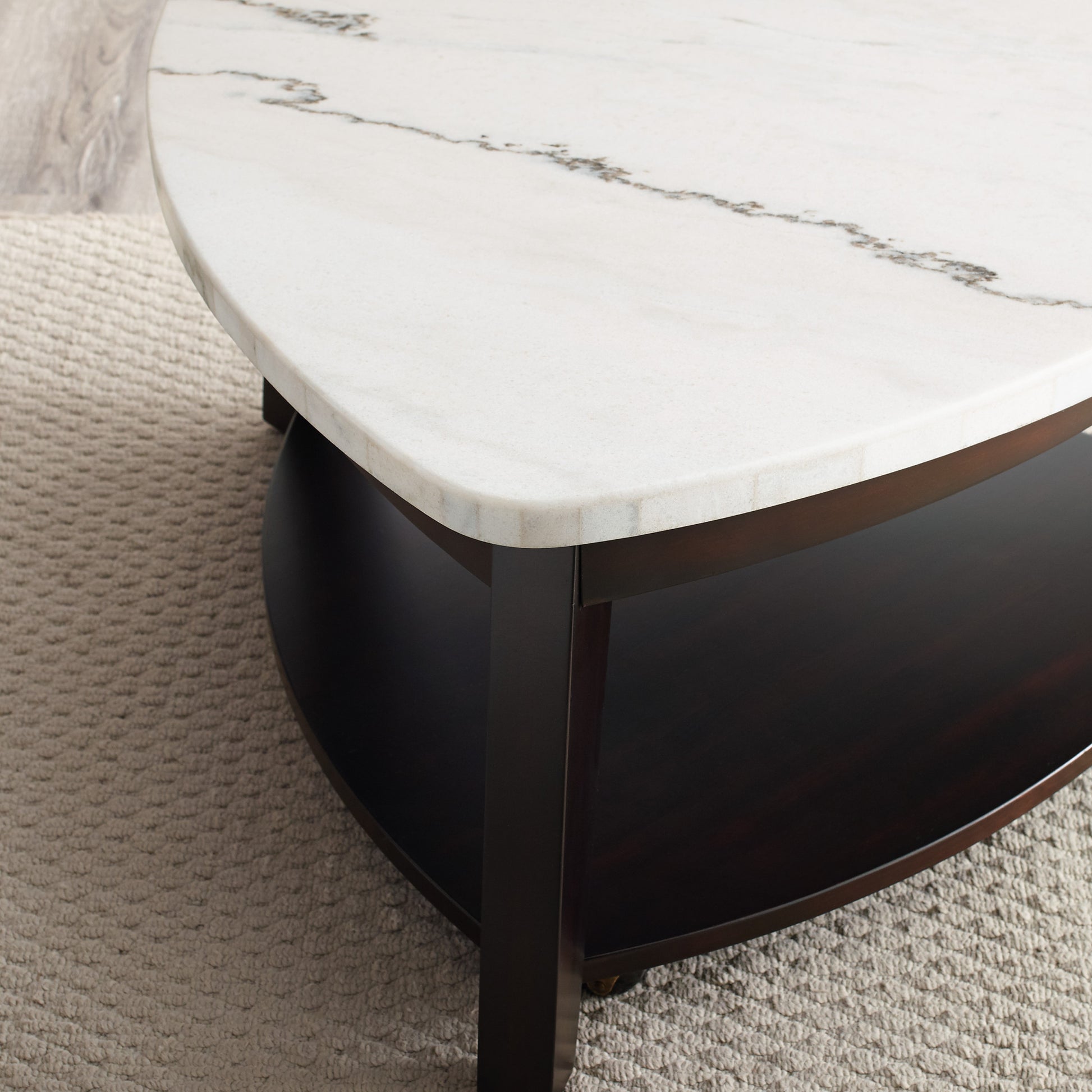 Francies 3 Piece Table Set White Marble White Marble