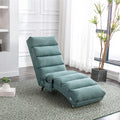 Coolmore Linen Massage Chaise Lounge Indoor With Remote Control,Ergonomic Electric Massage Long Lounger With 5 Modes For Office, Living Room,Bedroom Teal Teal Foam Linen