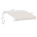 Outsunny 8' X 7' Patio Retractable Awning, Manual Exterior Sun Shade Deck Window Cover, Beige Beige Aluminum