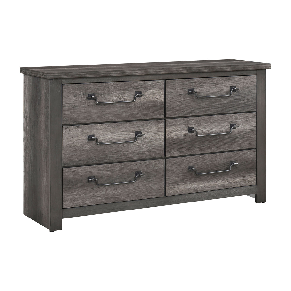 Gray Finish 6 Drawers Storage Dresser 1Pc Wooden Furniture Traditional Design Gray Wood